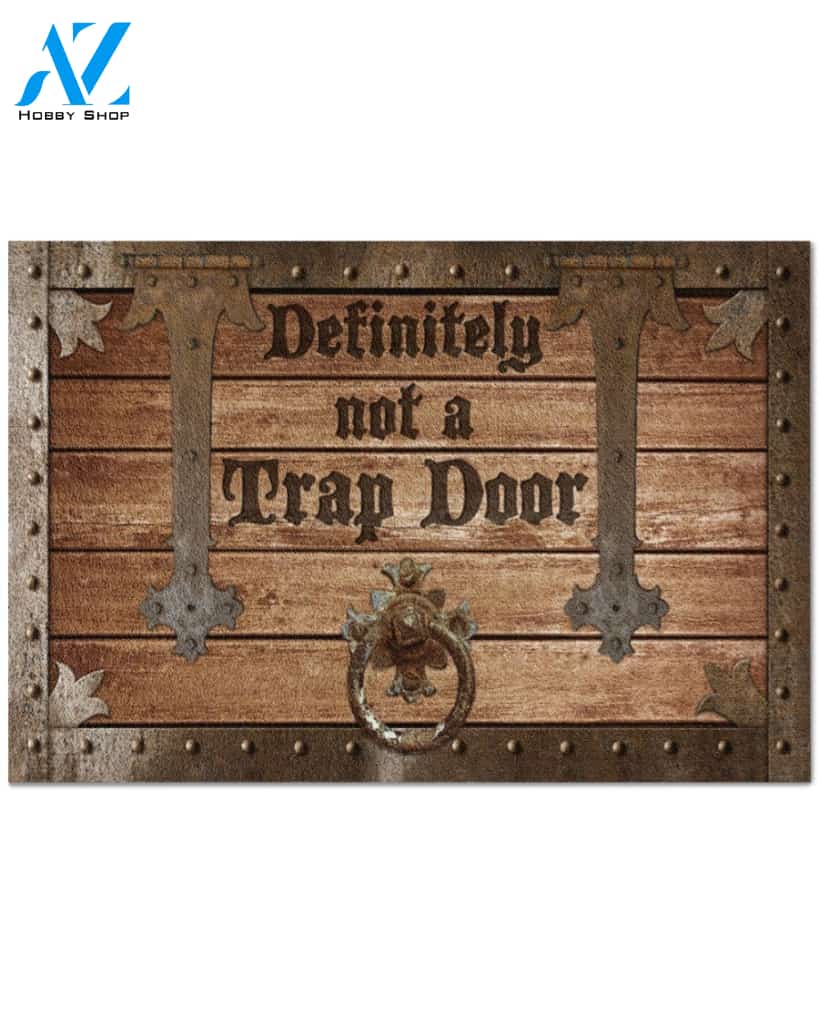 Definitely Not A Trap Door Doormat Gift Warm House Gift Welcome Mat Gift For Family Friend Birthday Gift