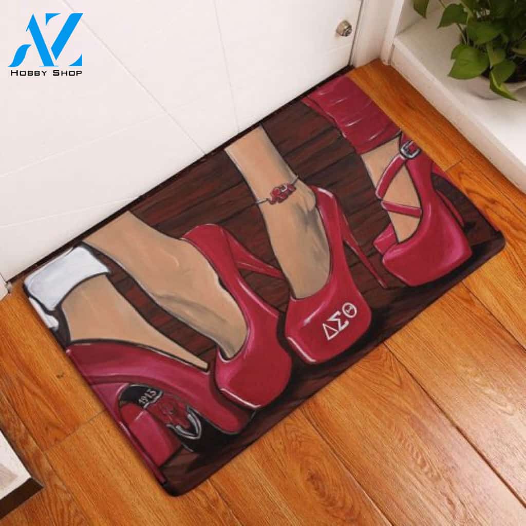 Delta Sigma Theta High Heels Doormat