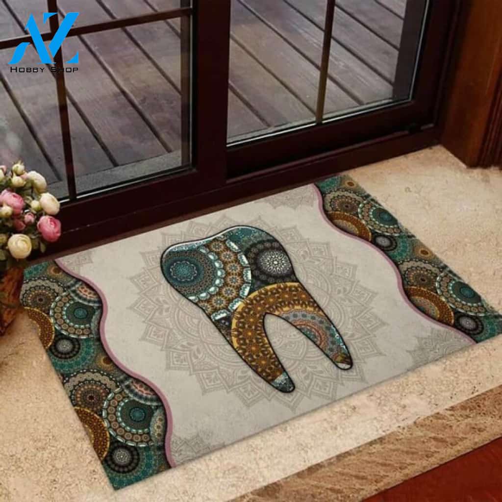 Dentist Mandala Doormat | Welcome Mat | House Warming Gift
