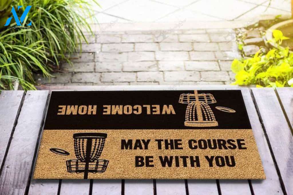 Disc Golf May The Course Be With You Doormat | Welcome Mat | House Warming Gift