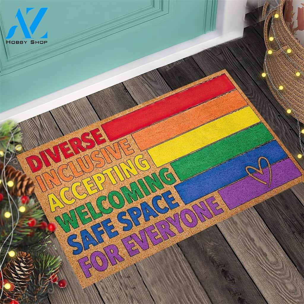 Diverse Inclusive Accepting Welcoming Doormat Gift For Friend Family Birthday Gift Home Decor Warm House Gift Welcome Mat