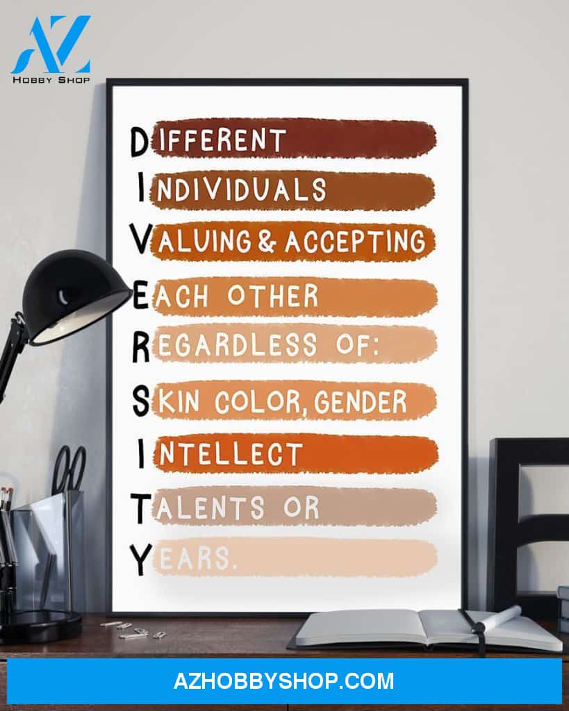 Teacher Classroom Canvas Diversity, Student Wall Art Back to School Gift for Teacher