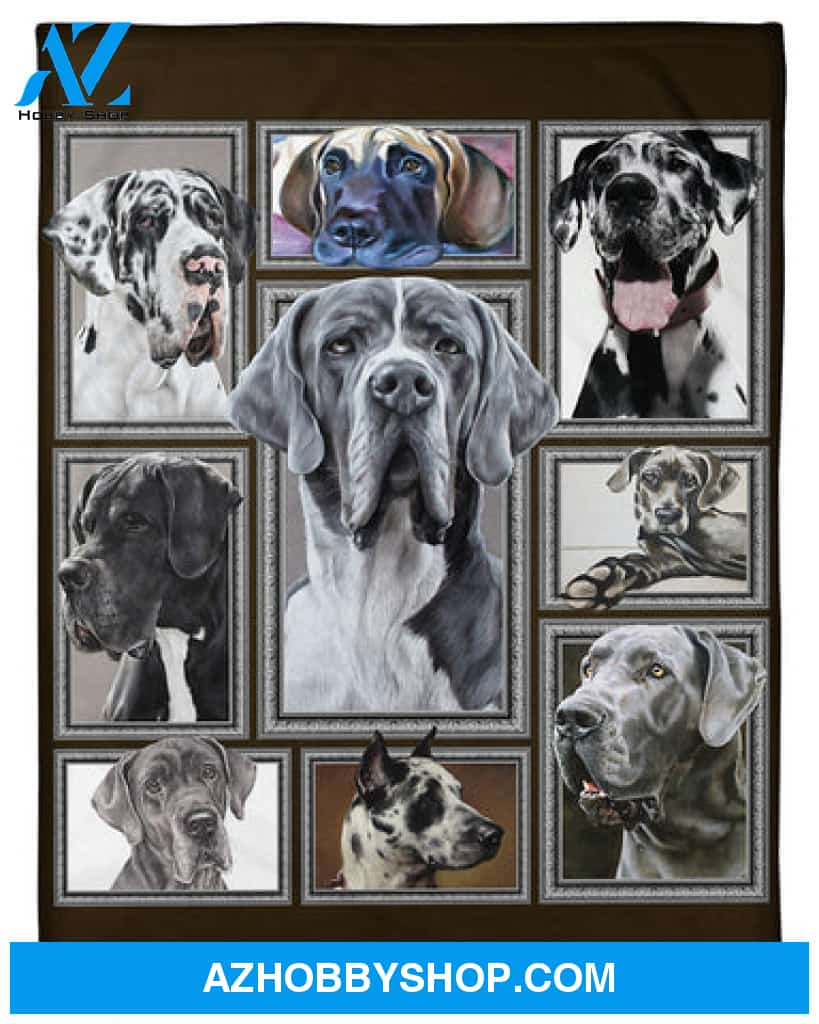 Dog Blanket, 3D Great Dane Fleece Blanket