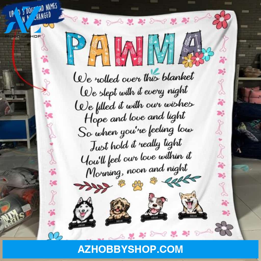 Personalized Dog Custom Fleece Blanket - Pawma