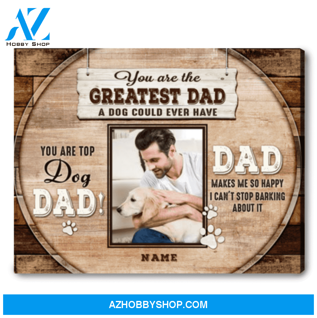 Dog Dad Father's Day Gift Fathers Day Gift For Him Custom Pet Wall Art