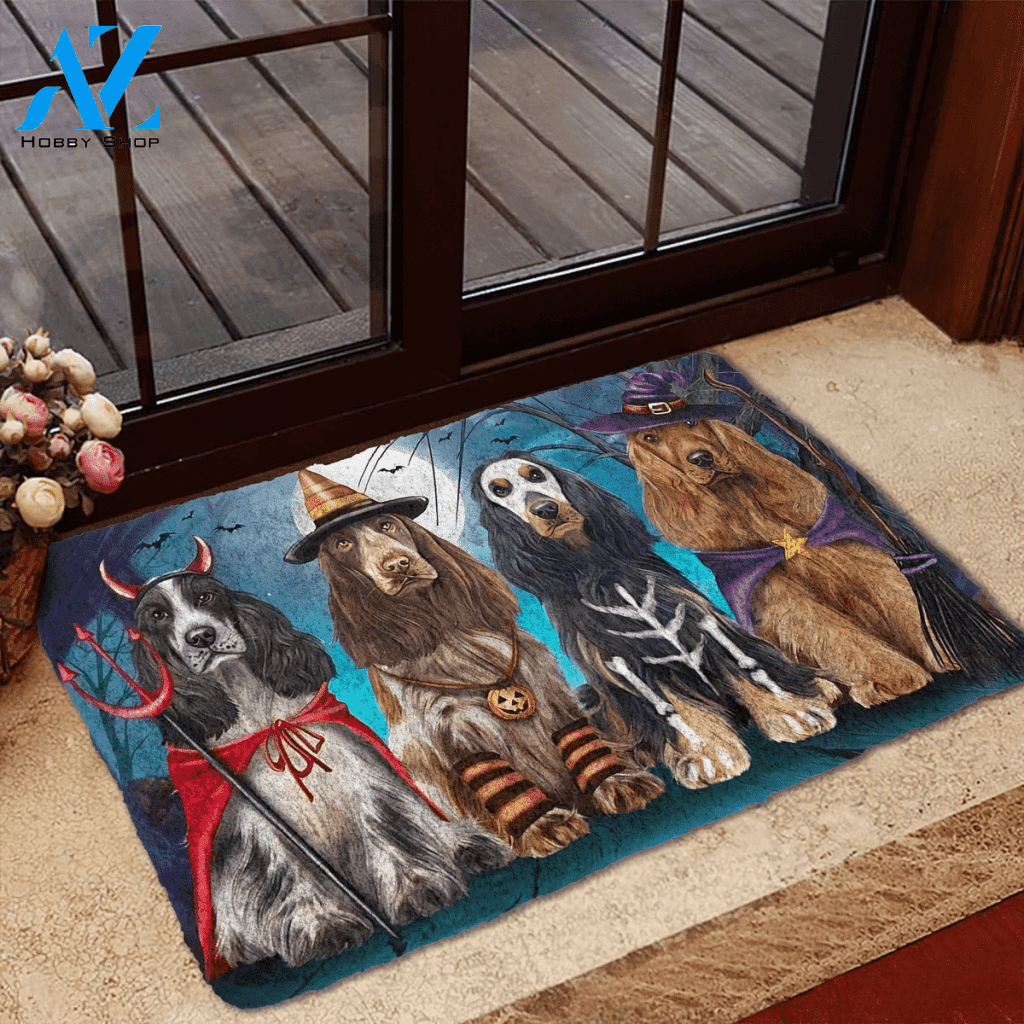 Dog Doormat 3D Cocker Spaniel Dog Halloween Custom Doormat