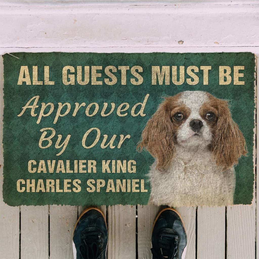 Dog Doormat 3D Must Be Approved By Our Cavalier King Charles Spaniel Pinscher Custom Doormat