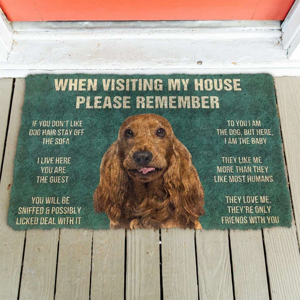 Dog Doormat 3D Please Remember English Cocker Spaniel Dogs House Rules Doormat