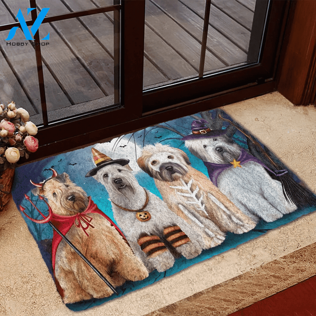 Dog Doormat 3D Wheaten Terriers Dog Halloween Custom Doormat