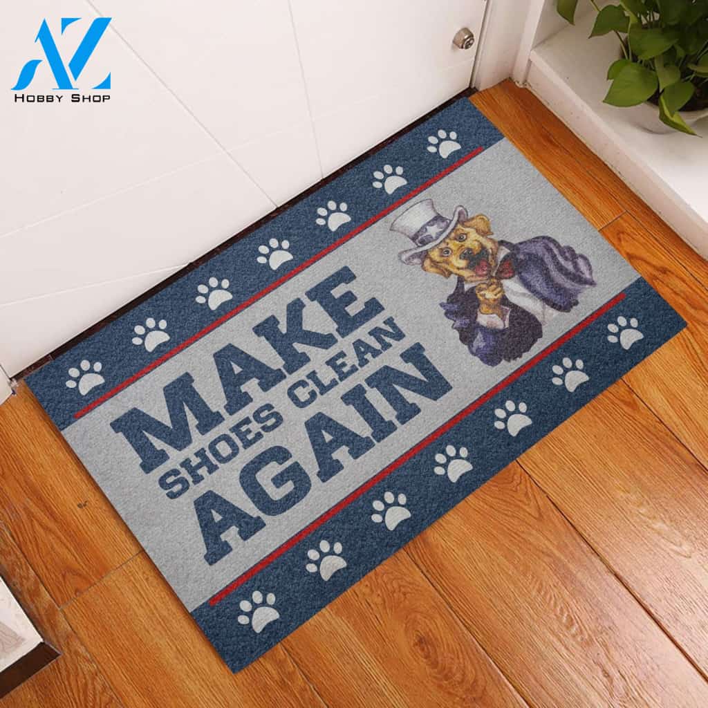 Dog Make Shoes Clean Again Doormat Indoor And Outdoor Mat Entrance Rug Sweet Home Decor Housewarming Gift Gift For Friend Family Stem Feminist