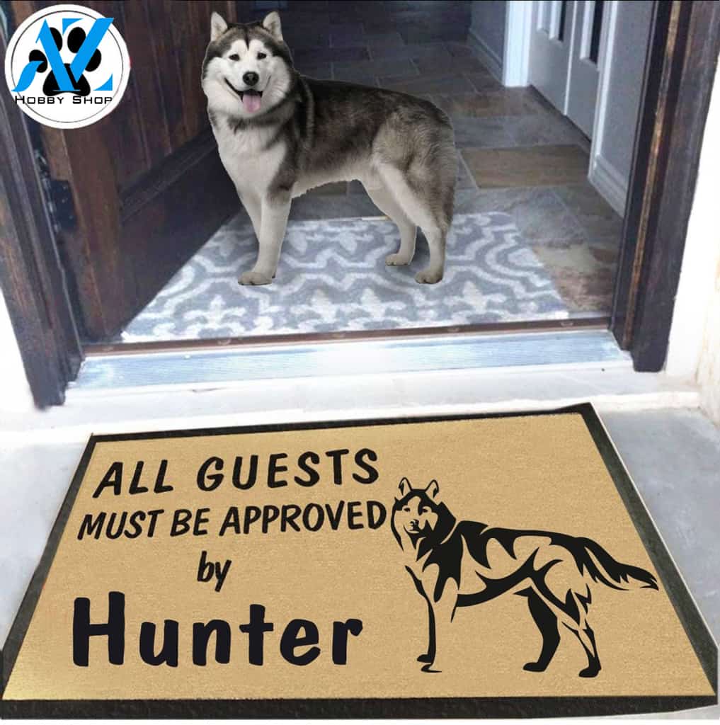 Dog Name Siberian Husky Doormat
