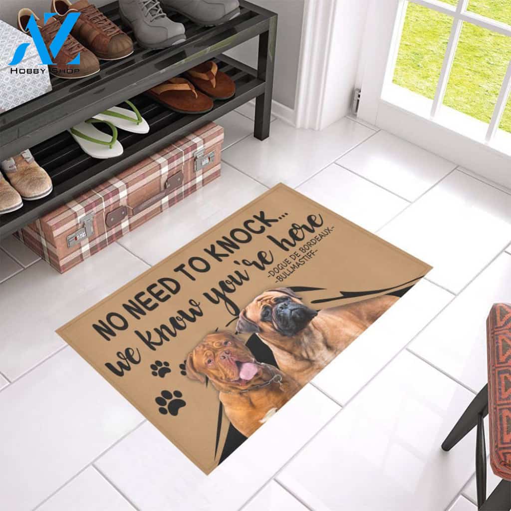 Dogue De Bordeaux And Bullmastiff CL09100072MDD Doormat