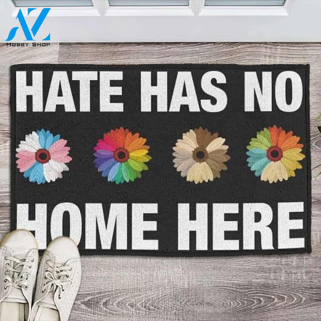 Doormat for LGBT, Hate Has No Home Here Doormat, LGBT Doormat, Peace Doormat, Inclusion Kindness Doormat, Welcome Doormat