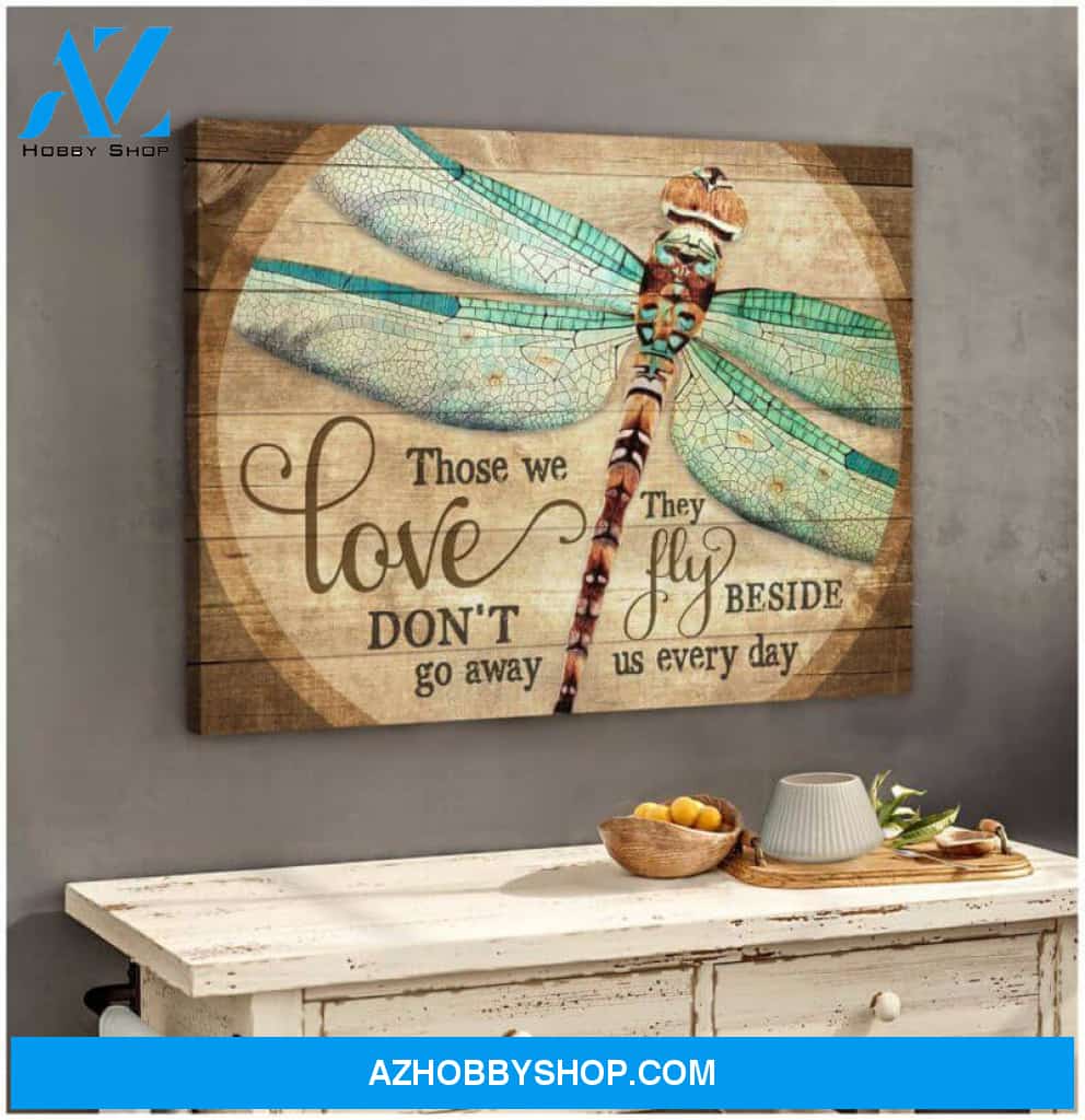 Dragonfly Canvas - Hanging Art For Living Room
