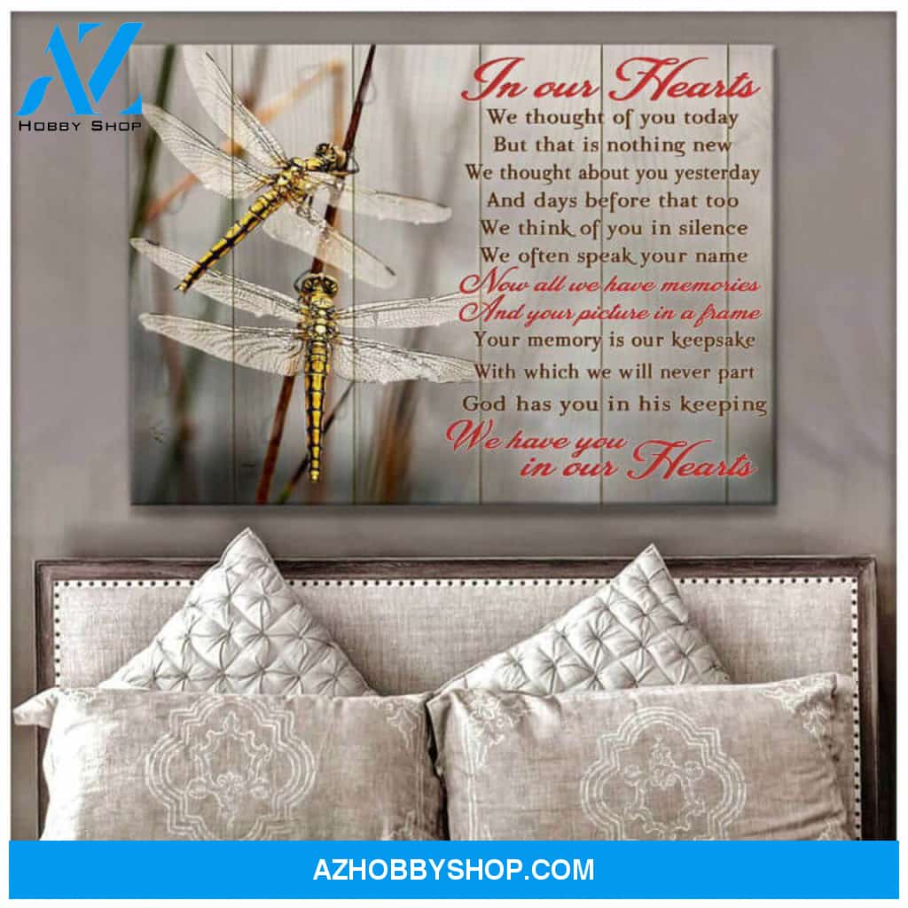 Dragonfly In Our Hearts | Moosfy Wrap Canvas Ready To Hang