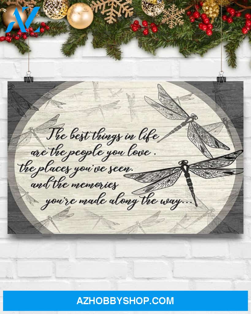 Dragonfly The Best Things In Life Canvas Decor, Wall Decor Visual Art