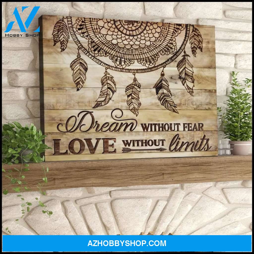 Dream Without Fear Dreamcatcher Wall Art Canvas