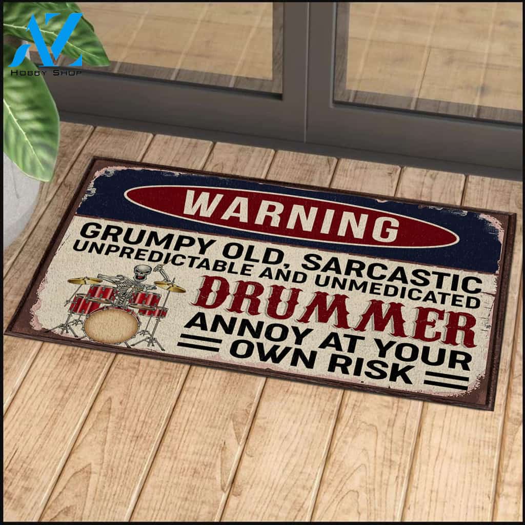 Drummer Annoy At Your Own Risk Doormat | Welcome Mat | House Warming Gift