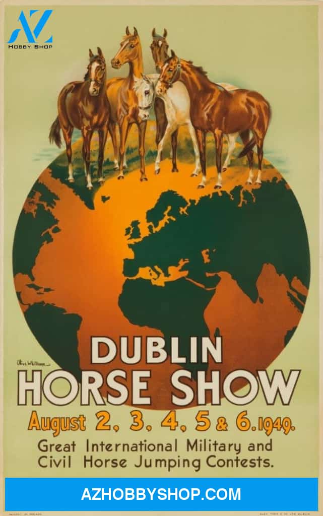 Dublin Horse Show Vintage Poster Ireland C. 1949