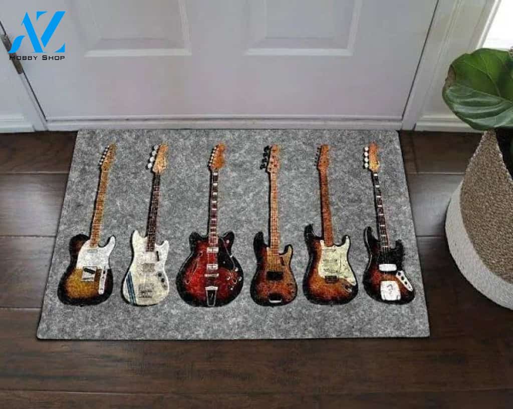 Electric Guitar Doormat Welcome Mat Housewarming Gift Home Decor Funny Doormat Gift For Electric Guitar Lovers Gift Idea For Friend
