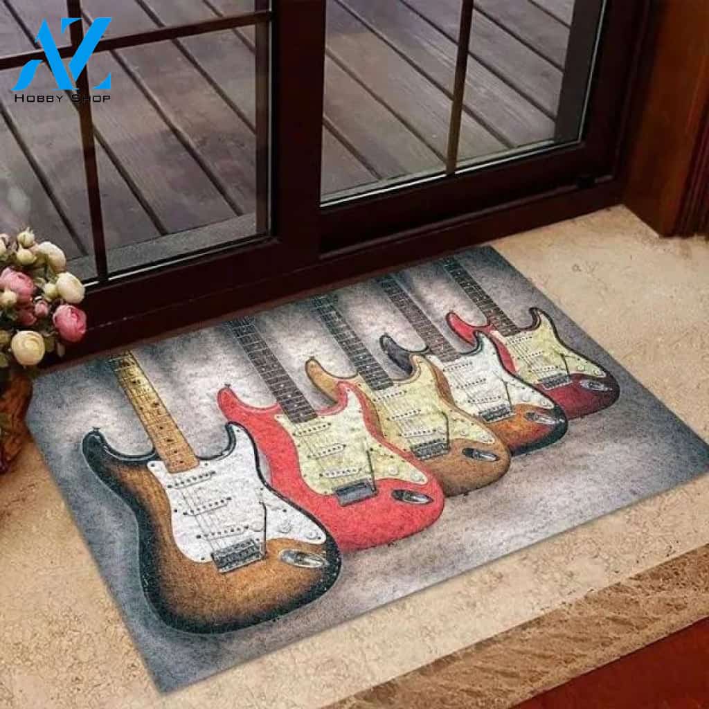 Electric Guitar Doormat Welcome Mat Housewarming Gift Home Decor Farmhouse Funny Doormat Gift Idea For Music Lovers
