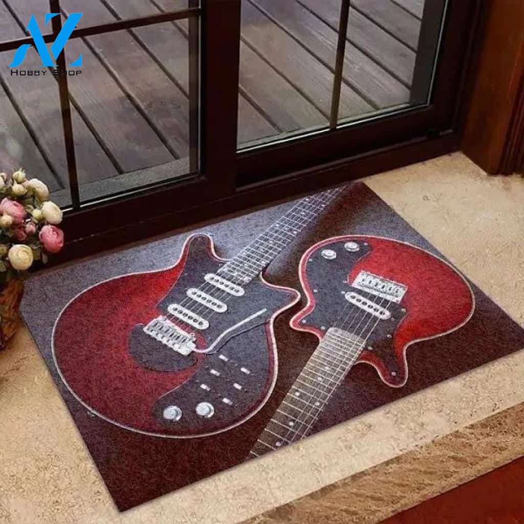 Electric Guitar Doormat Welcome Mat Housewarming Gift Home Decor Funny Doormat Gift For Guitarist Gift Idea For Guitar Lovers Gift For Friend