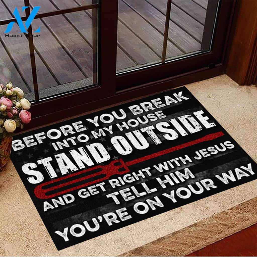 Electrician Before You Break Into My House Funny Indoor And Outdoor Doormat Warm House Gift Welcome Mat Gift For Electrician