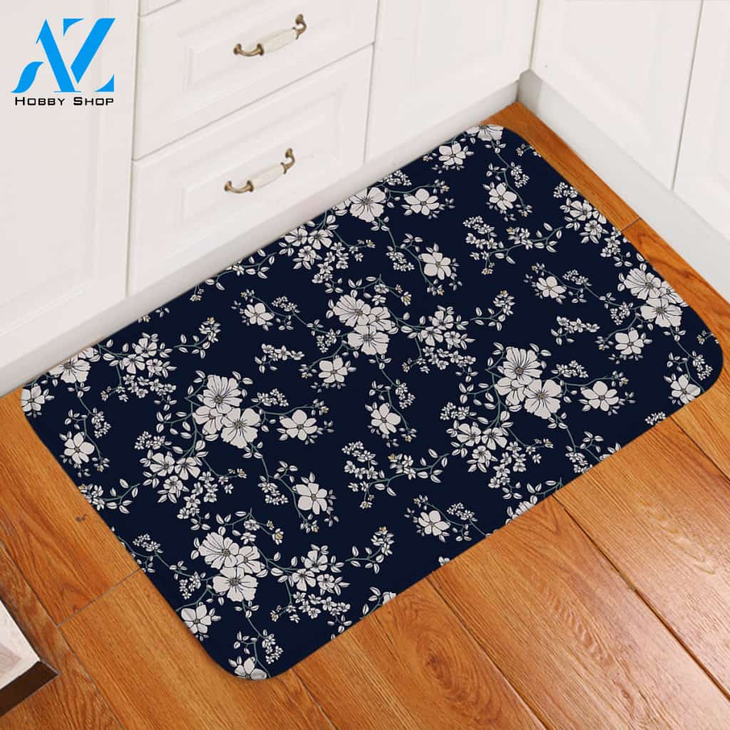 Elegant White Door Mat