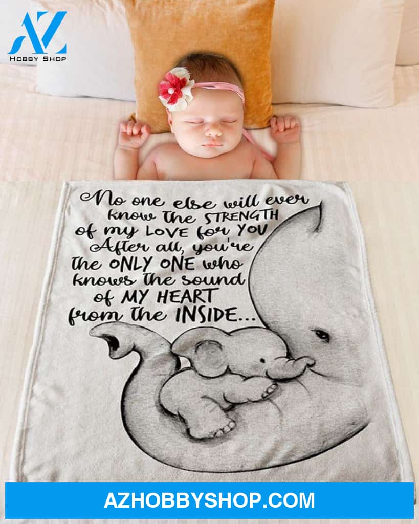 Elephant No One Else Will Ever Know The Strength Of My Love For You Fleece Blanket
