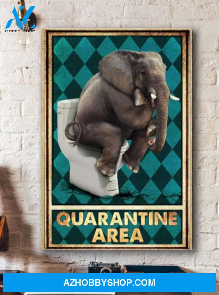 Elephant Quarantine Area Canvas And Poster, Wall Decor Visual Art