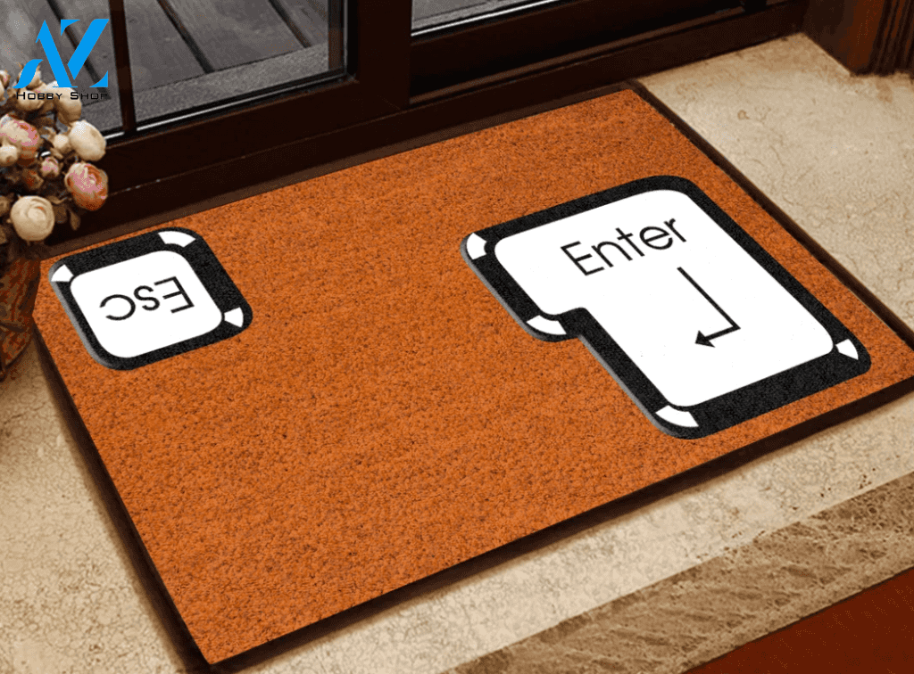 Enter Funny Doormat, Gift For Computer Lovers, Gift For Friend Family Birthday Gift Decor Warm House Gift Welcome Mat