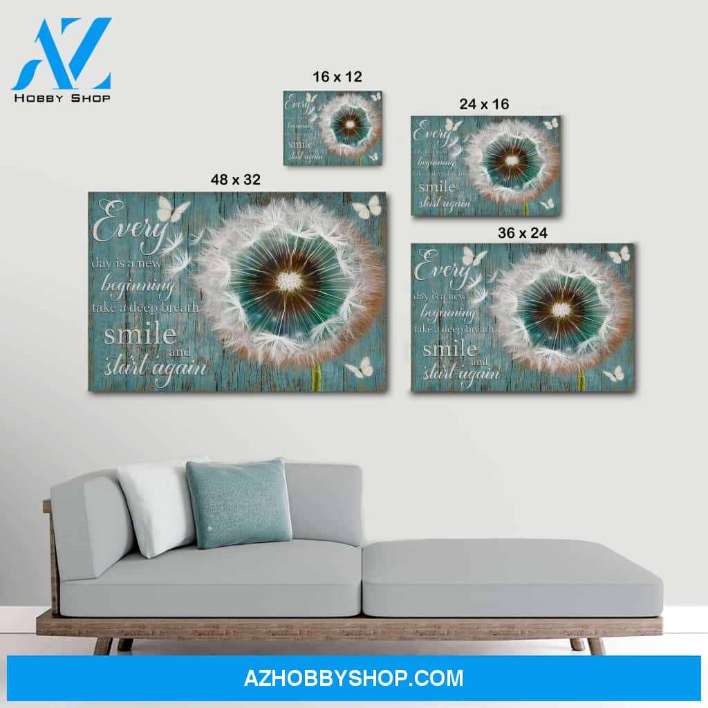 Everyday is a new day - Personalized canvas