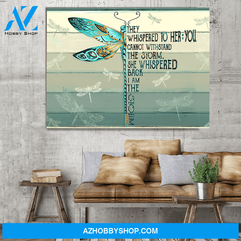 Eviral Store Hippie Dragonfly They Whispered To Her Wall Art Canvas Poster 2010