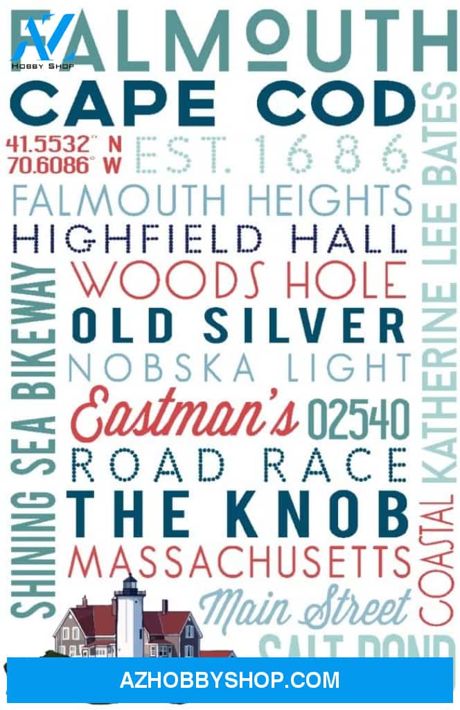 Falmouth Cape Cod Massachusetts - Typography