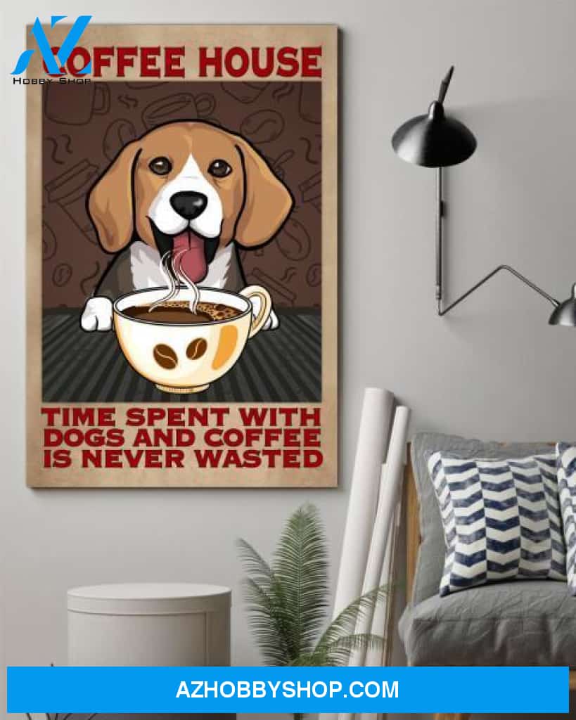 Famille Gift - Canvas/Poster - Dog and Coffee