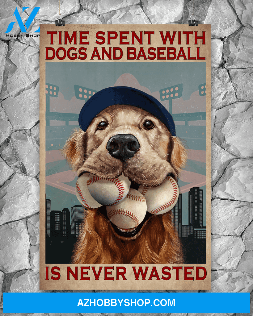 Famille Gift - Poster/Canvas - Baseball and Dog