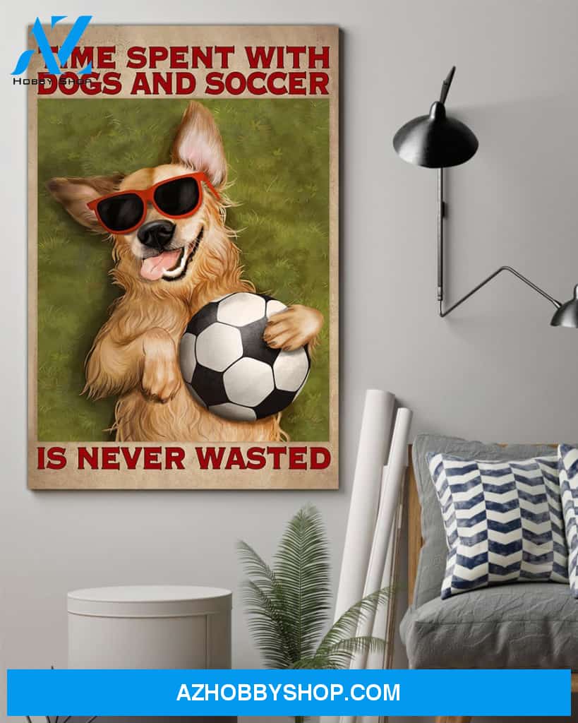 Famille Gift - Poster/Canvas - Soccer and Dog
