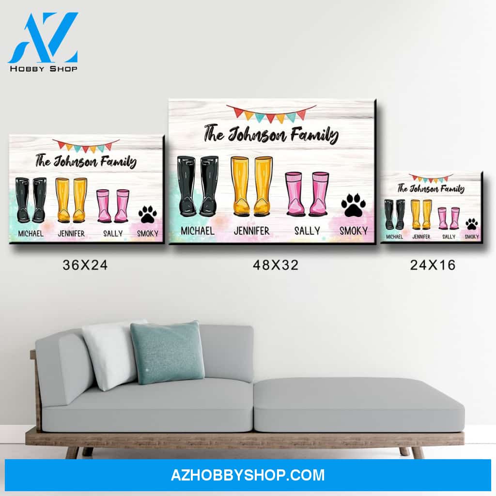 Family Boots Multi-Name Premium Canvas
