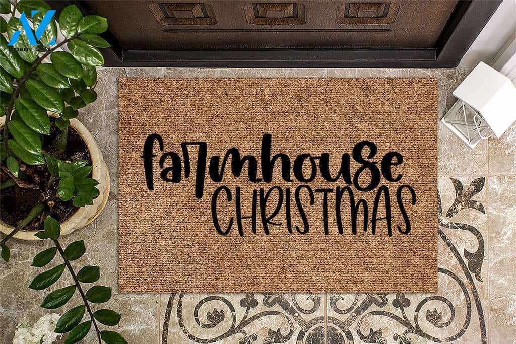 Farmhouse Christmas Doormat | Welcome Mat | House Warming Gift
