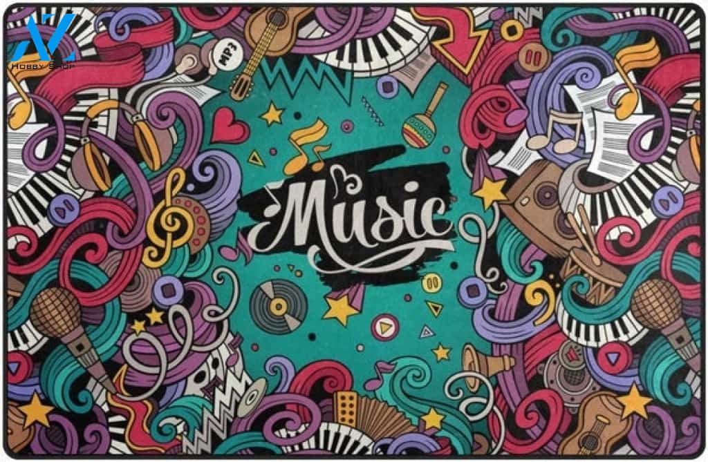 Fashion Music Area Rug Doormat Welcome Mat Housewarming Gift Home Decor Funny Doormat Gift For Friend Birthday Gift