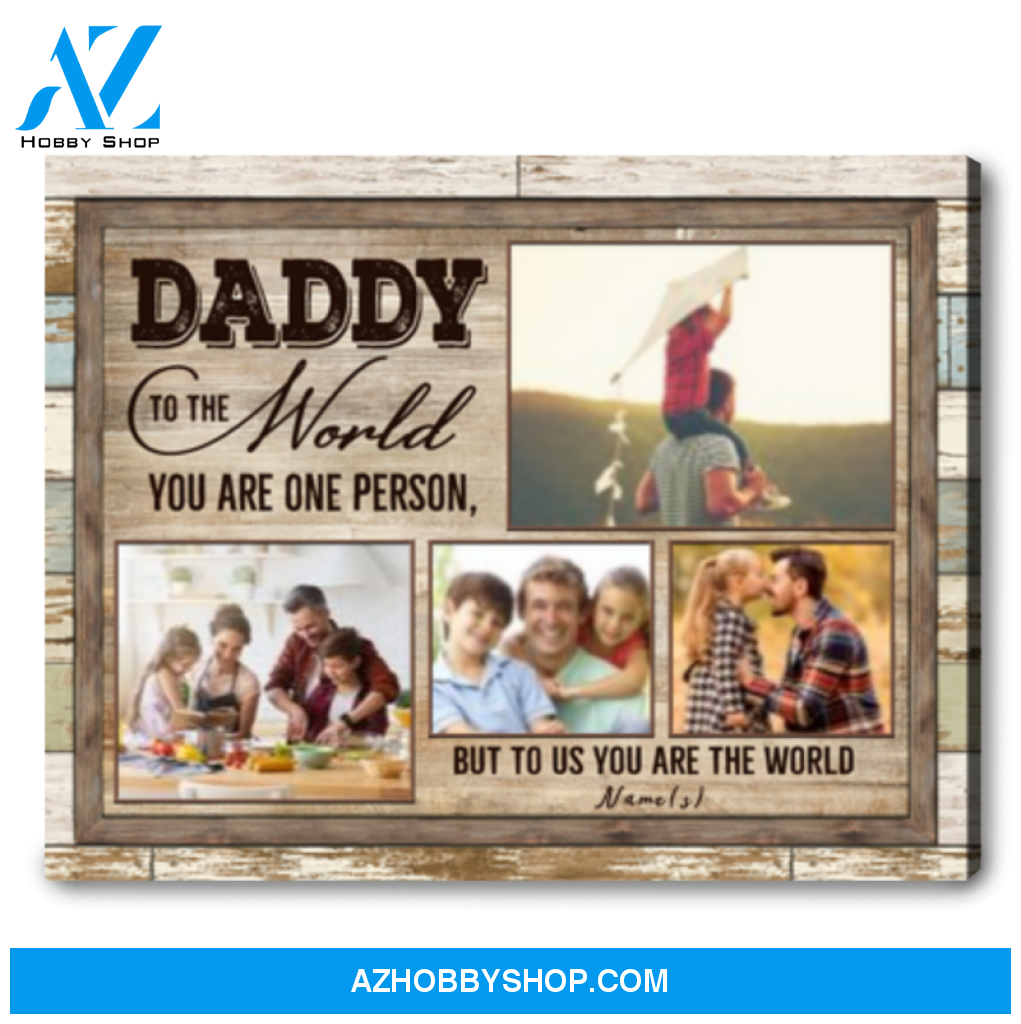 Father's Day Gift First Time Dad Personalized Photo Canvas Gift For Dad