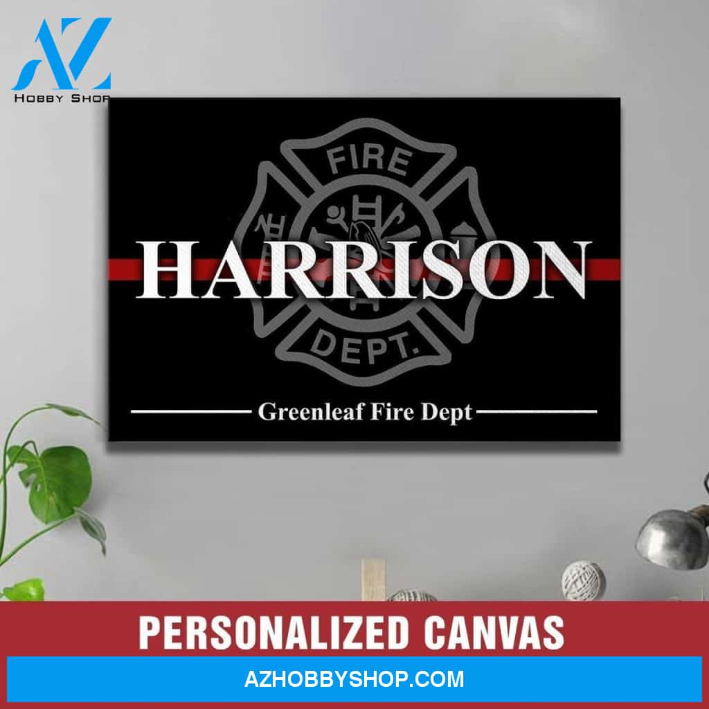 Firefighter Dept Full Hd Personalized Customized Canvas Art Wall Art Wall Decor
