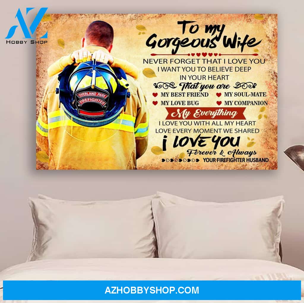G-Firefighter poster - Husband to wife - I love you