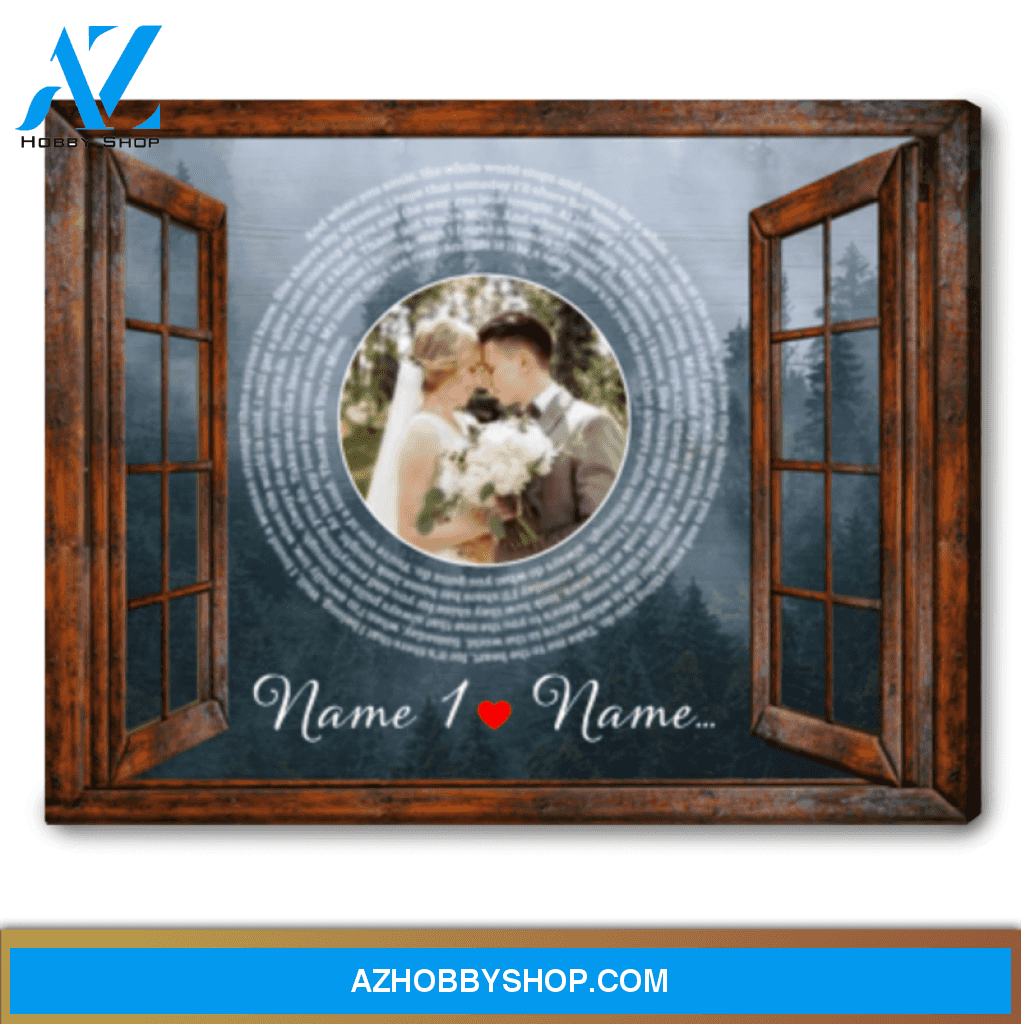 First Dance Canvas With Lyrics Personalized Anniversary Canvas