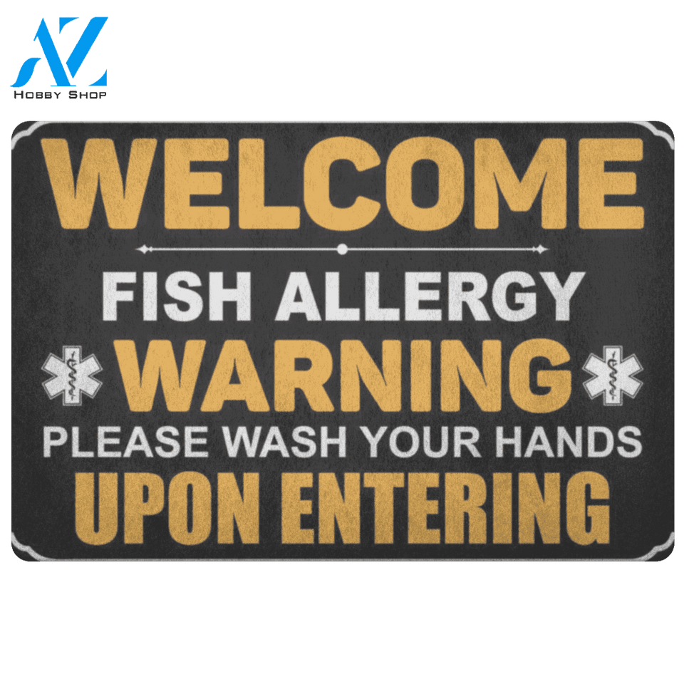 Fish Warning Doormat | Welcome Mat | House Warming Gift