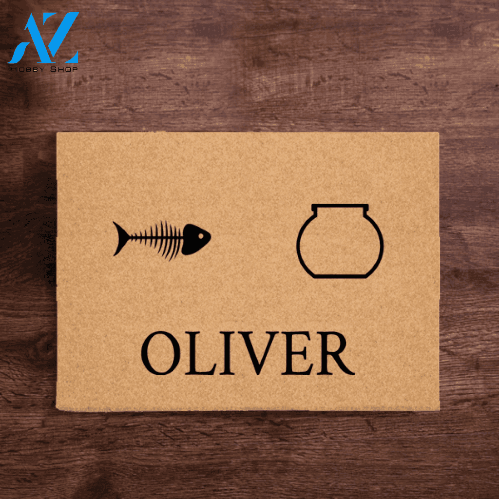 Fishbowl And Fishbones Cat Personalized