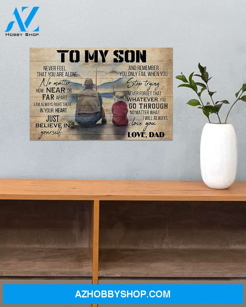 Fisherman To My Son Canvas Prints, Wall Decor Visual Art
