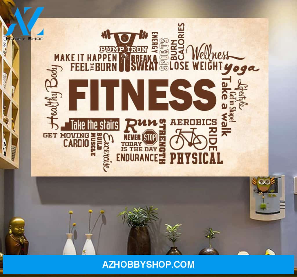 Fitness Motivations Quote Gymer Canvas And Poster, Wall Decor Visual Art