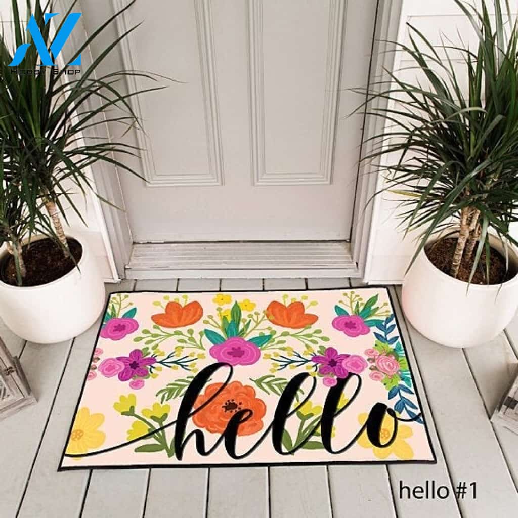 Floral Doormat for Summer Indoor And Outdoor Doormat Warm House Gift Welcome Mat Birthday Gift For Floral Lovers Summer Lovers