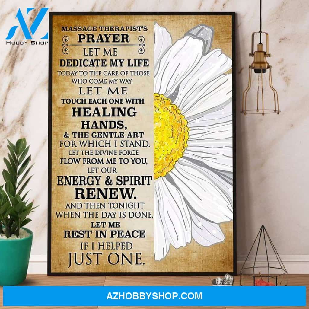 Flower Massage Therapist's Prayer Let Me Rest In Peace Poster Canvas Wall Decor Visual Art